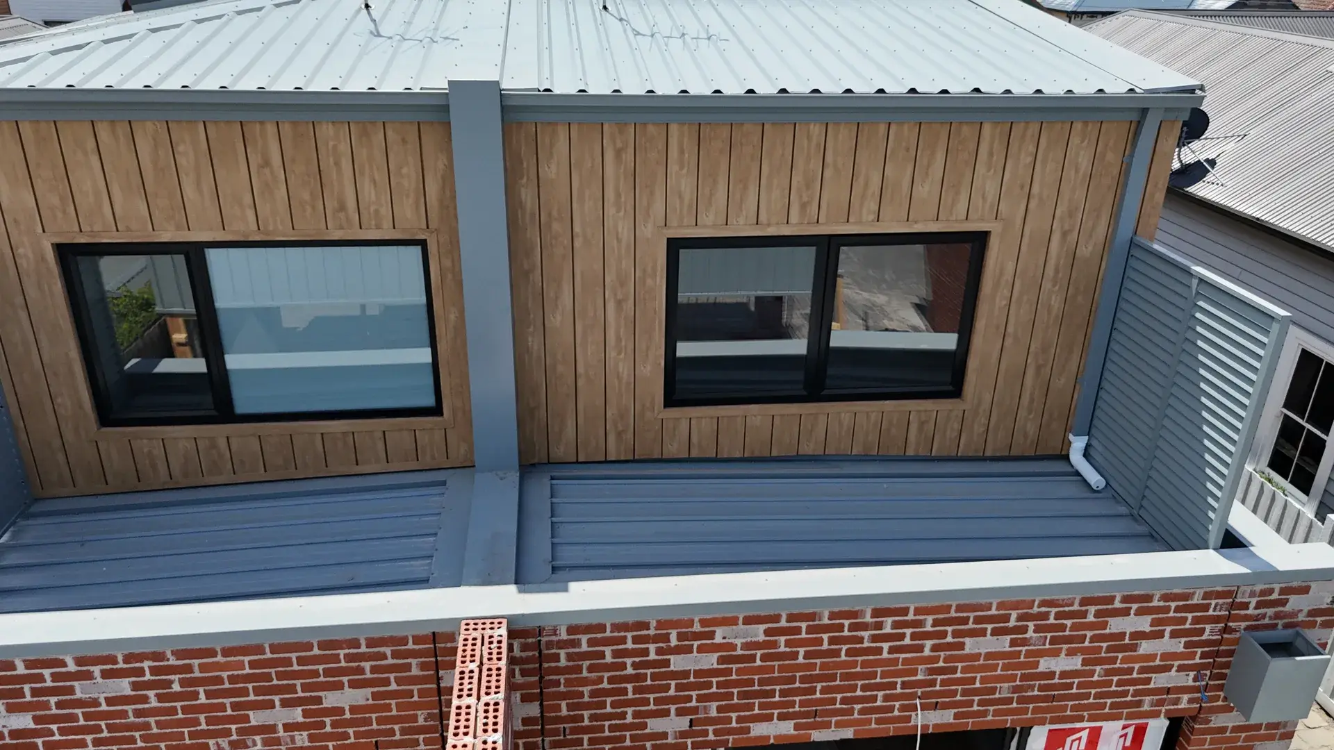 Completed roof and cladding work by Acrobat Roofing in East Brunswick